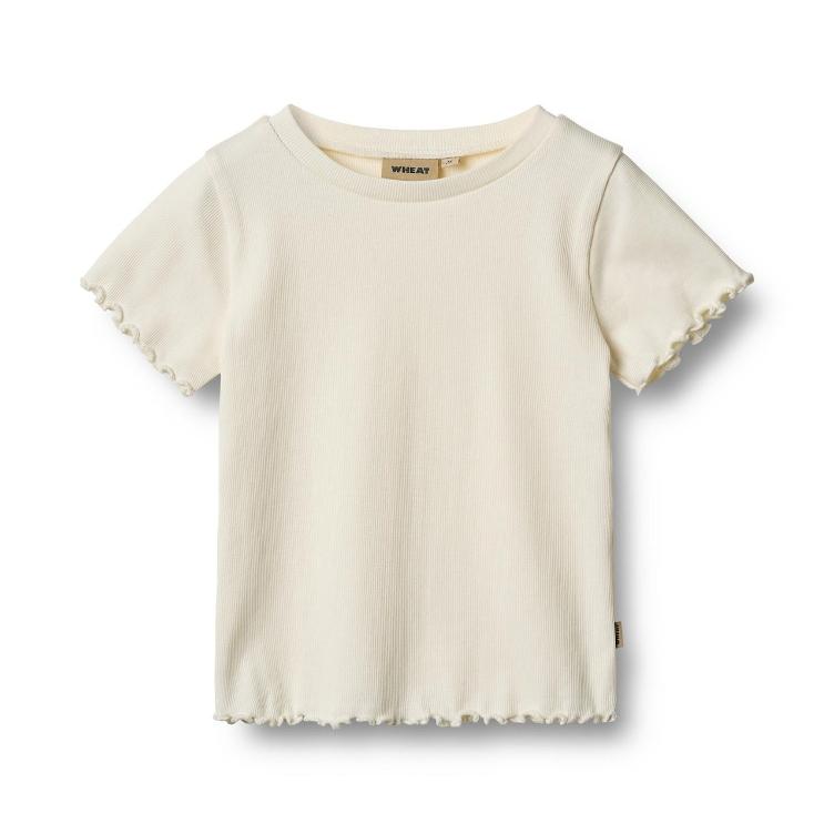Rib T-shirt Alicia - WHEAT