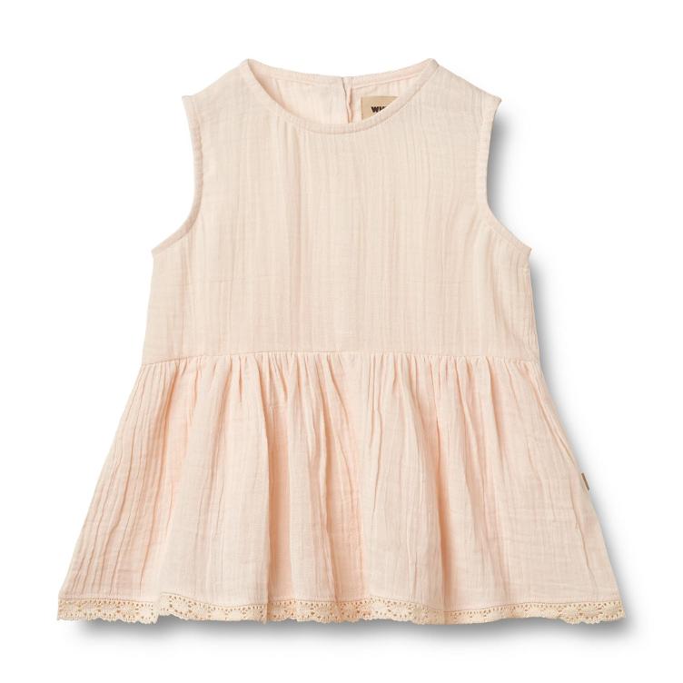 SALE I Muselin Top mit Spitzendetails - WHEAT