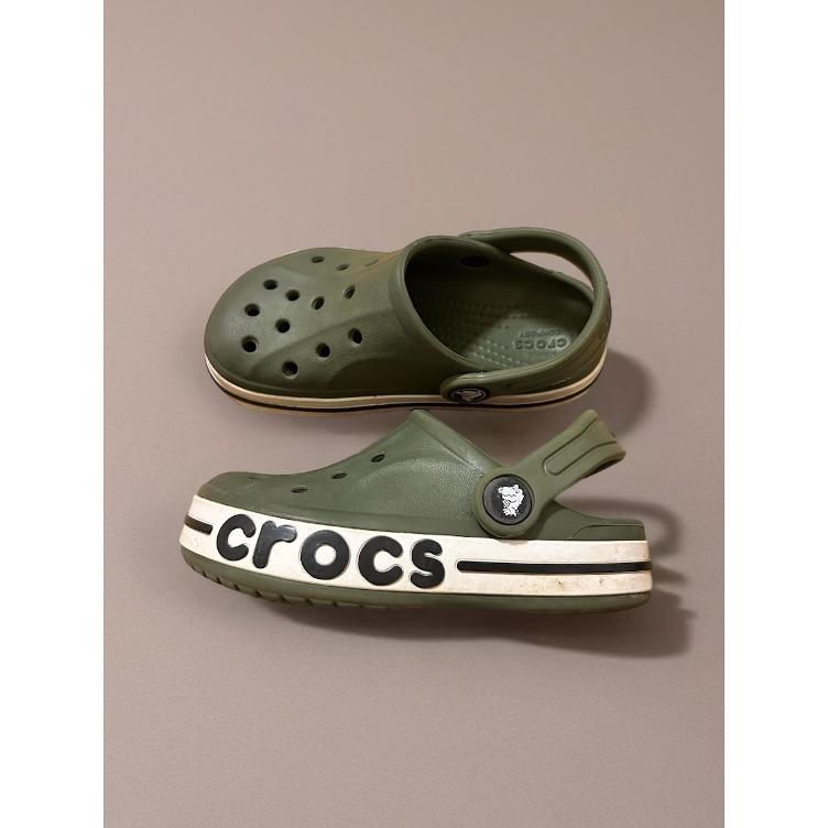 Pre-Loved Crocs Sommerschuhe | Olivegrün | Grösse: 25/26