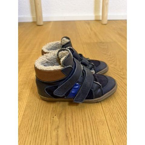 Pre-Loved Lederboots mit Lammfell von CLIC | Navy | Grösse: 30