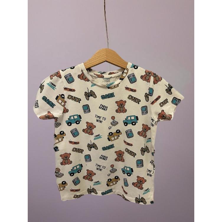 Pre-Loved Name It T-Shirt | Weiss mit Print | Grösse: 110