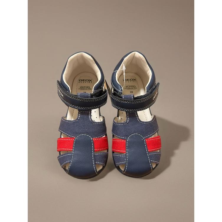 Pre-Loved Sandalen von GEOX | Marineblau & Rot | Grösse: 25 (neuwertig)