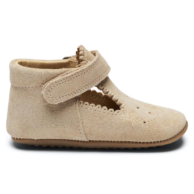 SALE I Beginners™ Ballerina T-bar `Gold Glitter` Pom Pom