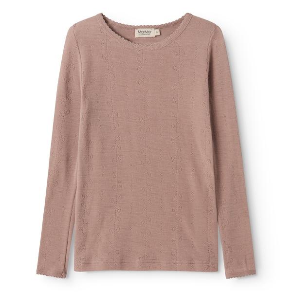 MarMar Copenhagen Wool Pointelle Longsleeve – Langarmshirt aus 100 % Merinowolle