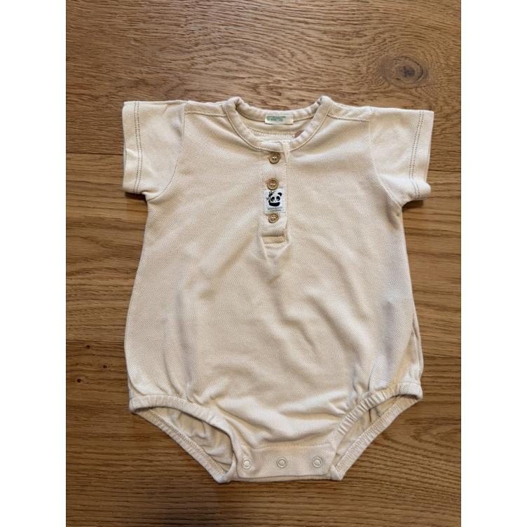 Pre-Loved Kurzarm Body – United Colors of Benetton I Beige I Grösse 56