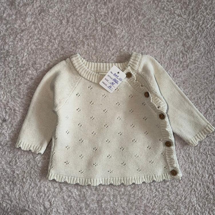 Pre Loved Wickel Strickjacke von Lil` Atelier I Cream I Gr. 56