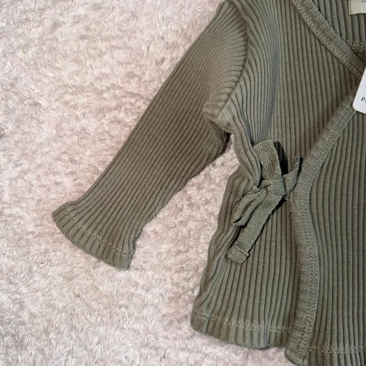 Pre Loved Wickeloberteil von Nixnut I Olivegrün I Gr. 62 - 1