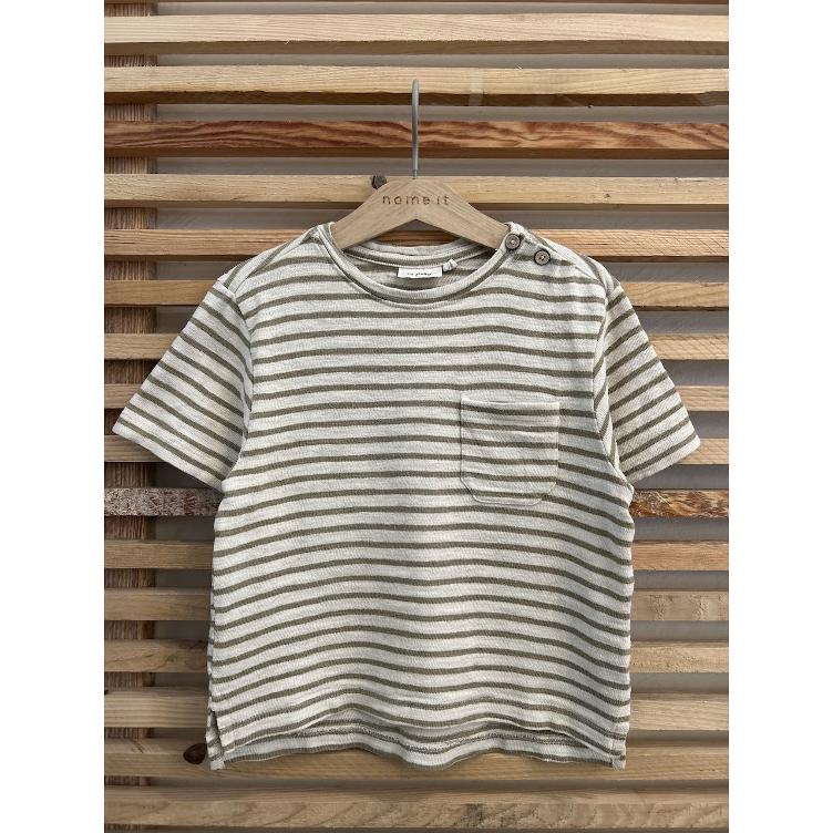 Pre-Loved Lil’ Atelier Gestreiftes T-Shirt – Grösse 116 (fällt kleiner aus)