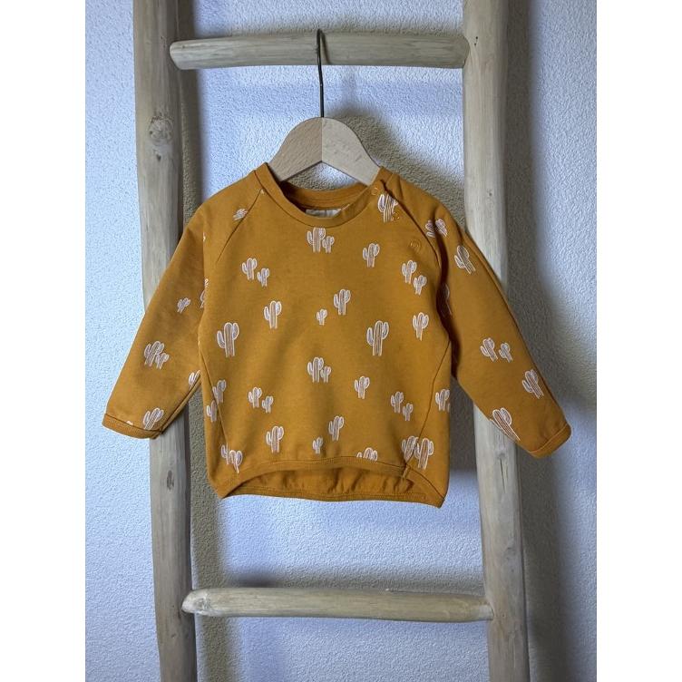 Pre-Loved Sweatshirt „Etu“ von Sense Organics I Kaktus-Print I Grösse 74