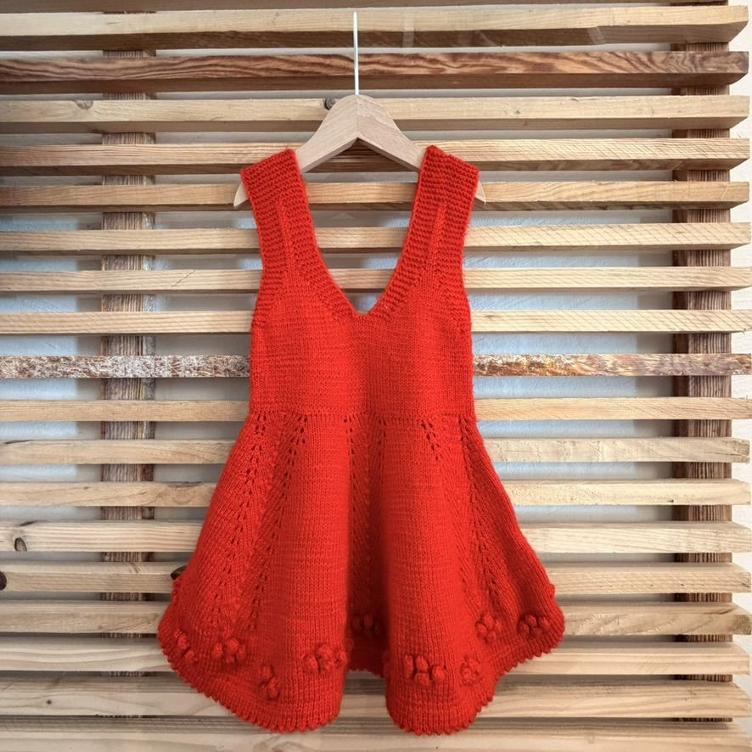 Pre Loved Strickkleid I Rot I Gr. 92