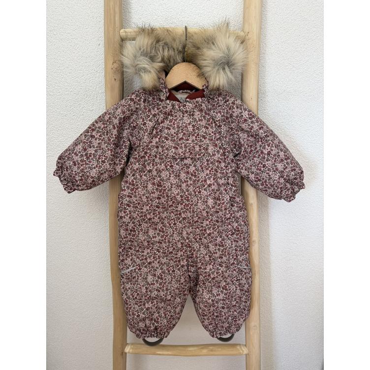 Pre Loved Schneeoverall von Wheat I Rose mit Blumenprint I Gr. 74