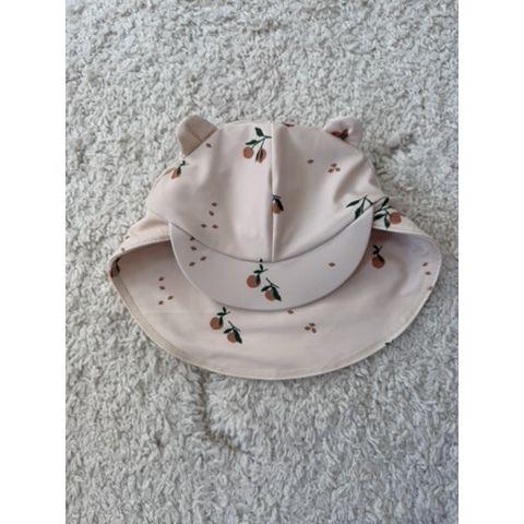 Pre-Loved Senia Sun Hat with Ears von Liewood in Peach / Sea Shell, Grösse 6–9M