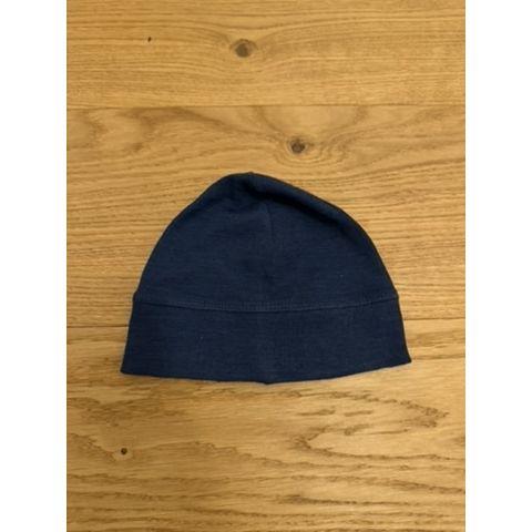 Pre-Loved Baby Mütze von Engel | Wolle/Seide | Dunkelblau I Grösse: 62/68