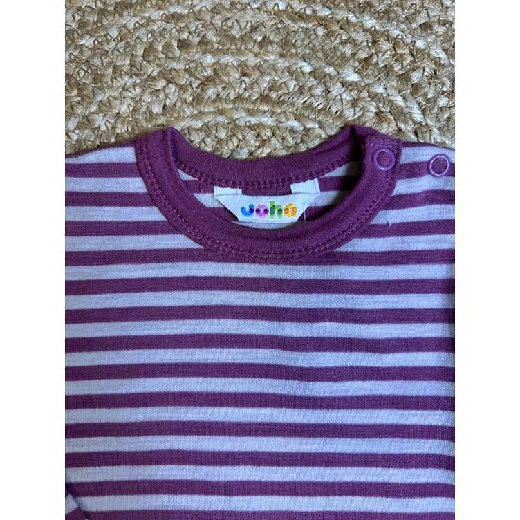 Pre-Loved T-Shirt von Joha | Rosa gestreift | Grösse: 68/74