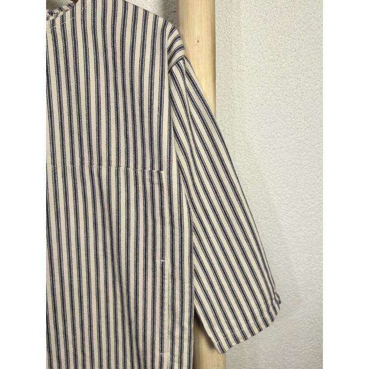 Pre-Loved Tunika von Popupshop | Lila-Weiss gestreift | Grösse: 2–3Y