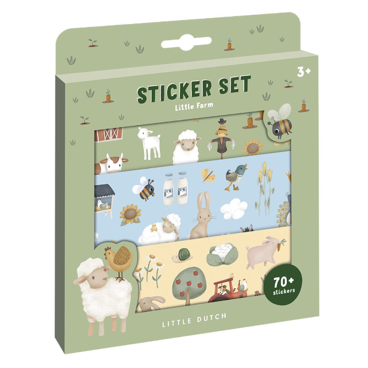 Stickerset – Little Farm (3 Blätter) I Little Dutch