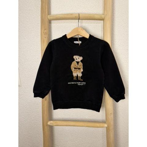 Pre-Loved Sweatshirt von Ralph Lauren in Schwarz mit Bären-Motiv I Grösse 92