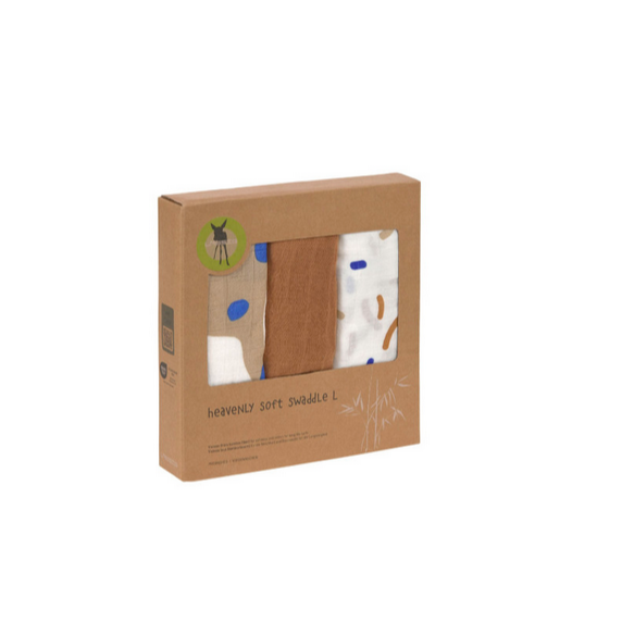 Mulltücher 3er Set 80 x 80 cm - Little Mateys, Royal Blau - 4