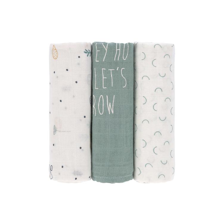 Heavenly soft Muslin Cloth 3 Pack Garden LässigBoys