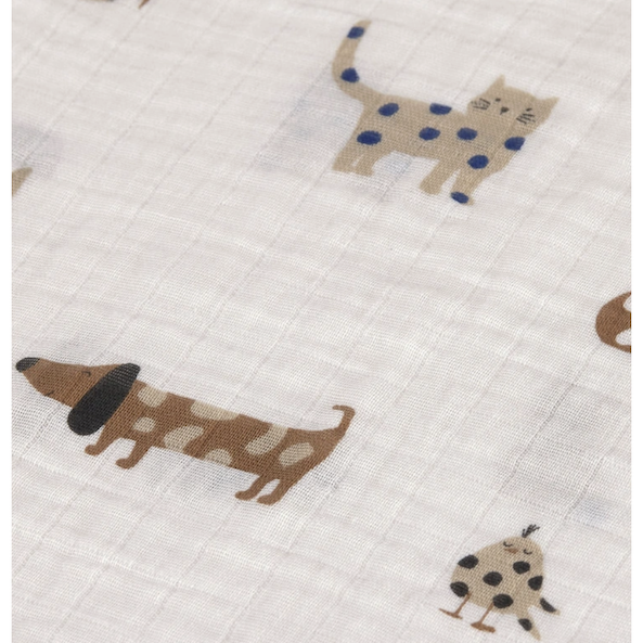 Mulltücher 3er Set 60 x 60 cm - Little Mateys, Royal Blau - 3