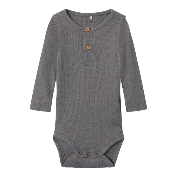 NAME IT Baby Langarm Body – Mockingbird Melange