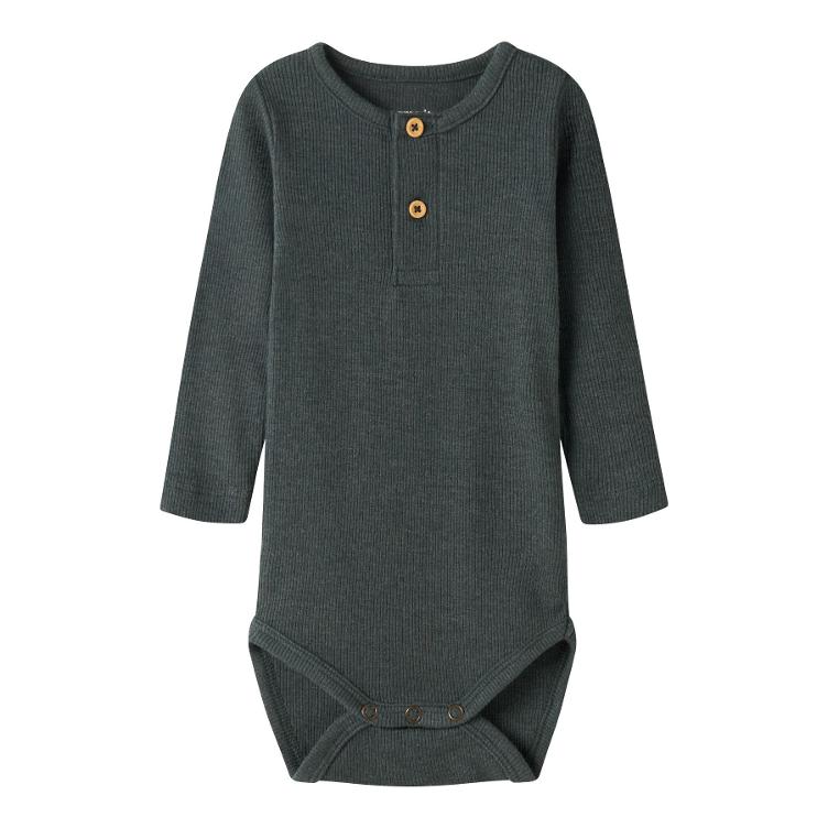 NAME IT Baby Langarm Body – Urban Chic Melange