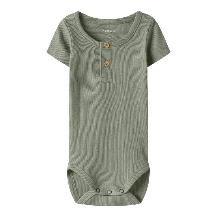 Name It Rib Bodystocking aus Bio-Baumwolle & Modal – Shadow