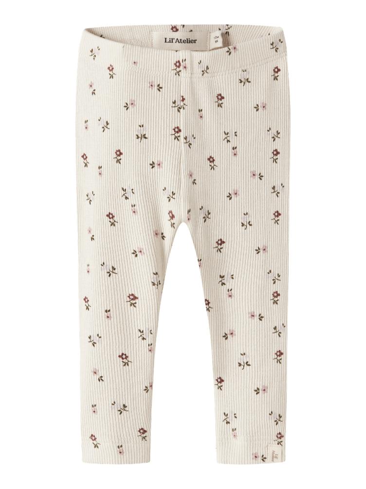 Lil’ Atelier BABY Leggings – Turtledove Floral - 0