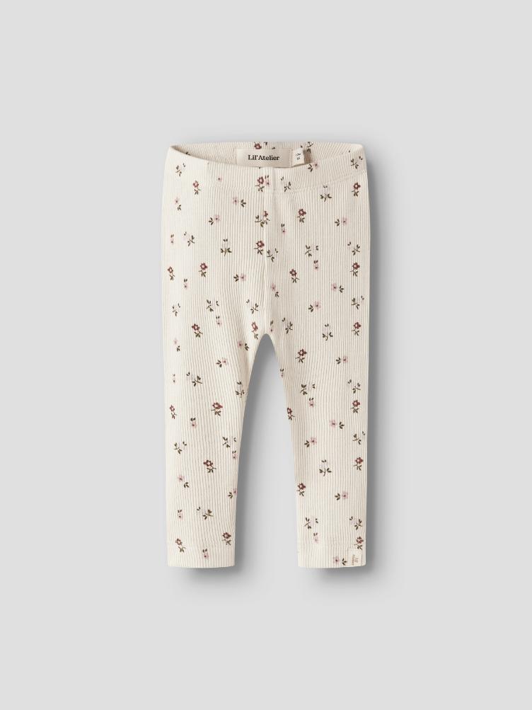 Lil’ Atelier BABY Leggings – Turtledove Floral - 1
