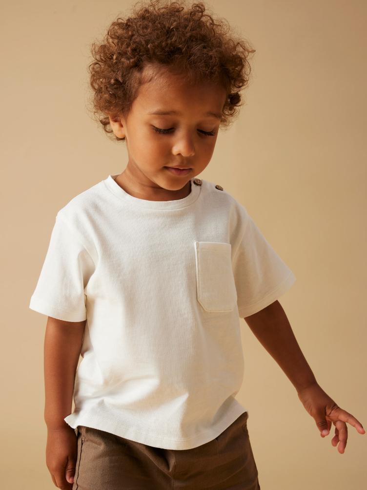 Jungen T-Shirt aus recycelter Baumwolle – Regular Fit Lil’ Atelier - 0