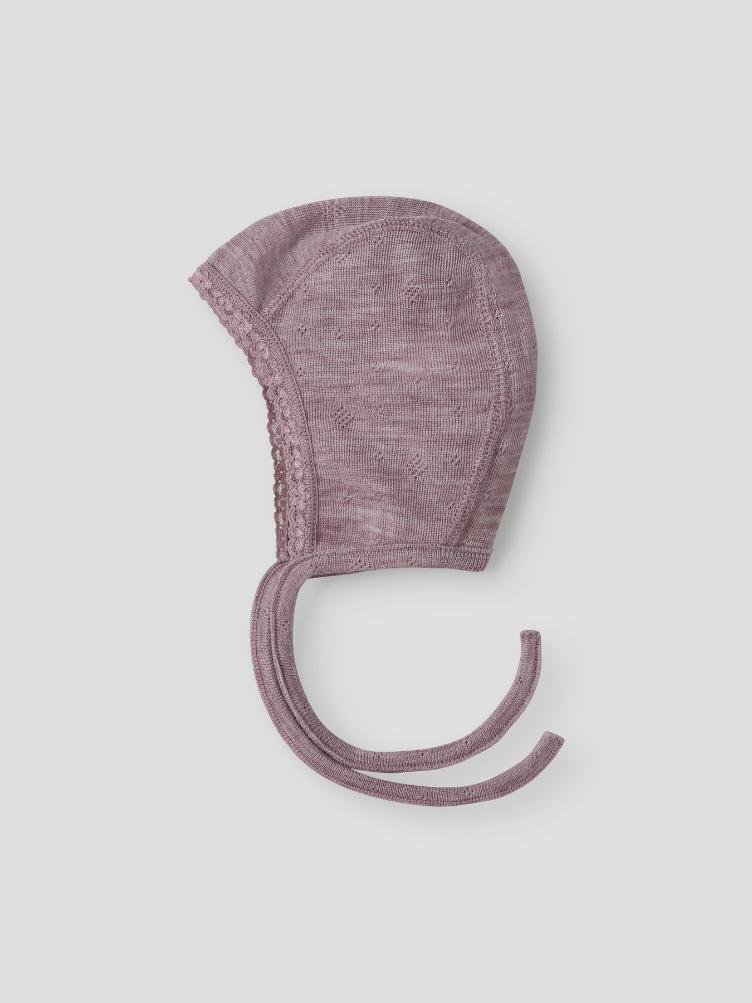 NAME IT BABY Schlupfmütze aus 100% Merinowolle – Purple Toadstool - 3