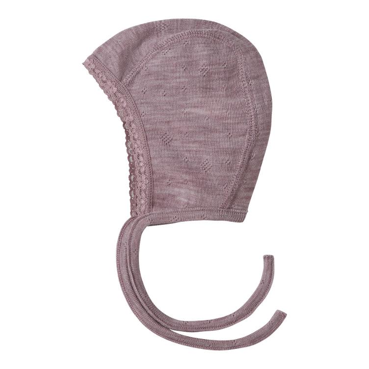 NAME IT BABY Schlupfmütze aus 100% Merinowolle – Purple Toadstool