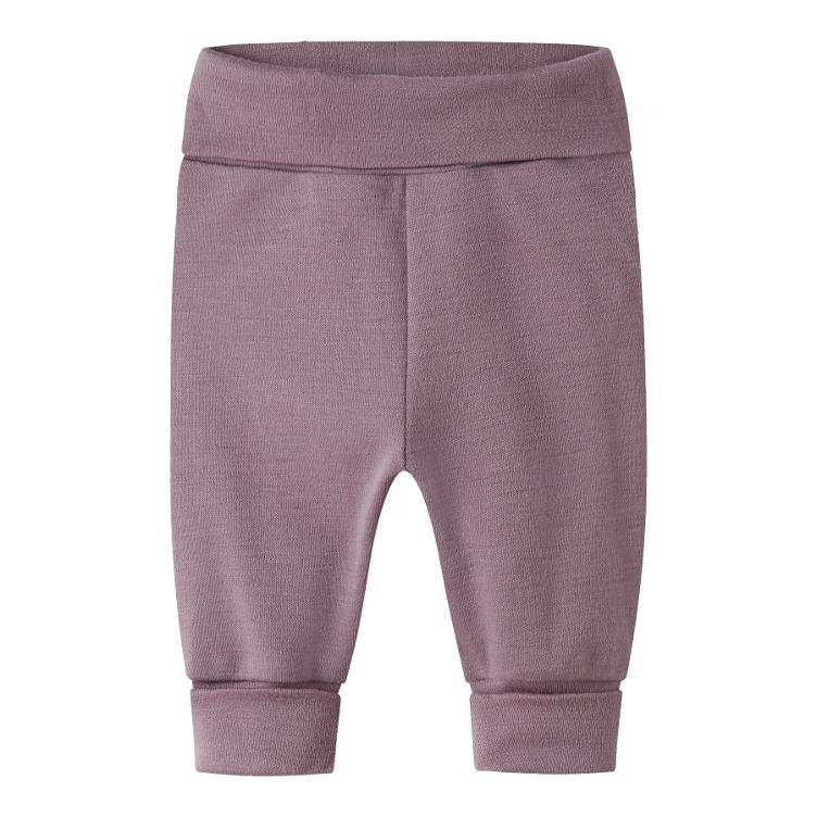 NAME IT Baby Hose aus 100 % Merinowolle – Toadstool (Lila)