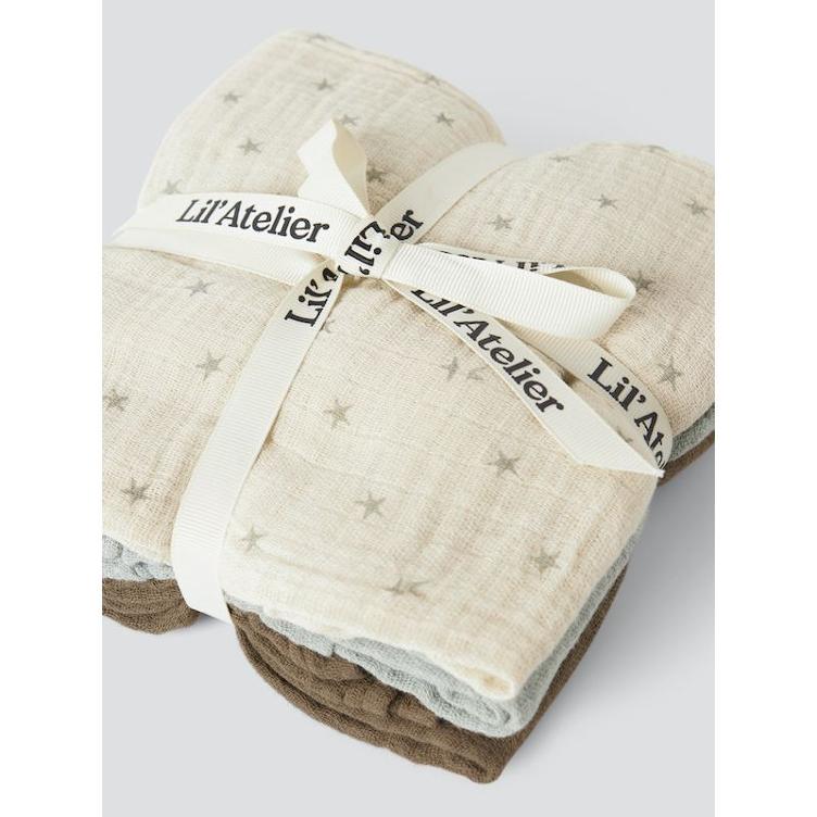 Nuschis / Mulltücher aus 100% Bio-Baumwolle – 3er-Pack, weich & saugfähig- Lil’ Atelier