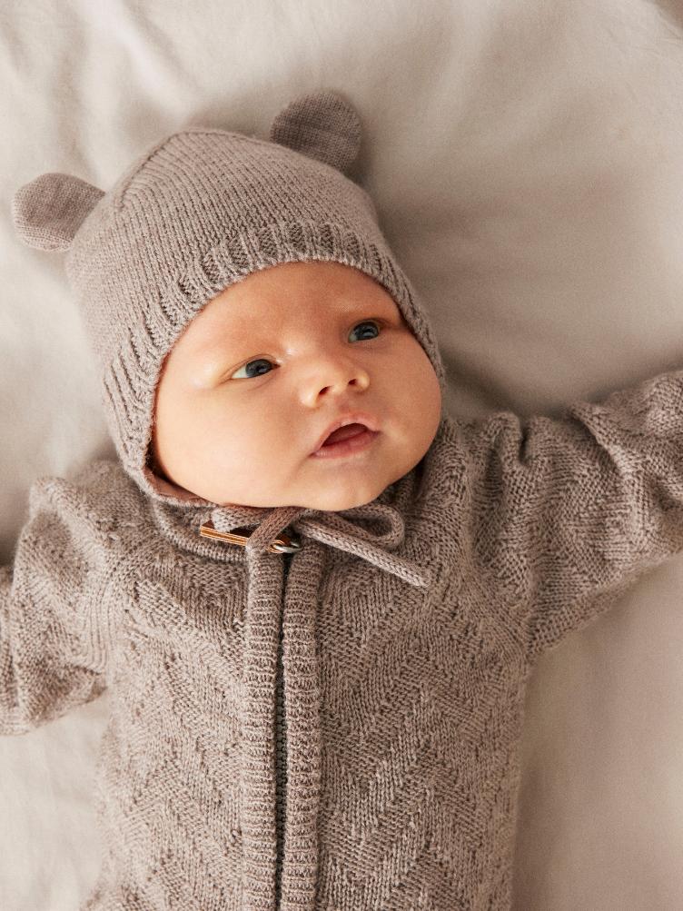 NAME IT Baby Mütze aus 100 % Merinowolle – Satellite - 1