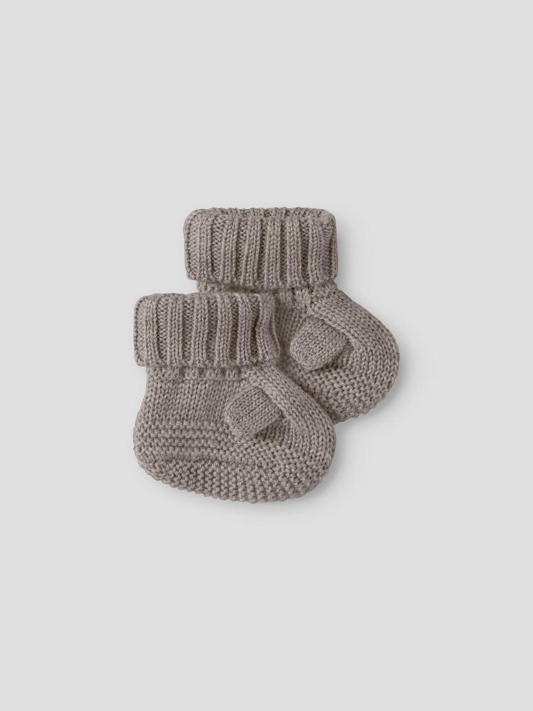 NAME IT Baby Baby Booties aus 100 % Merinowolle – Satellite - 0