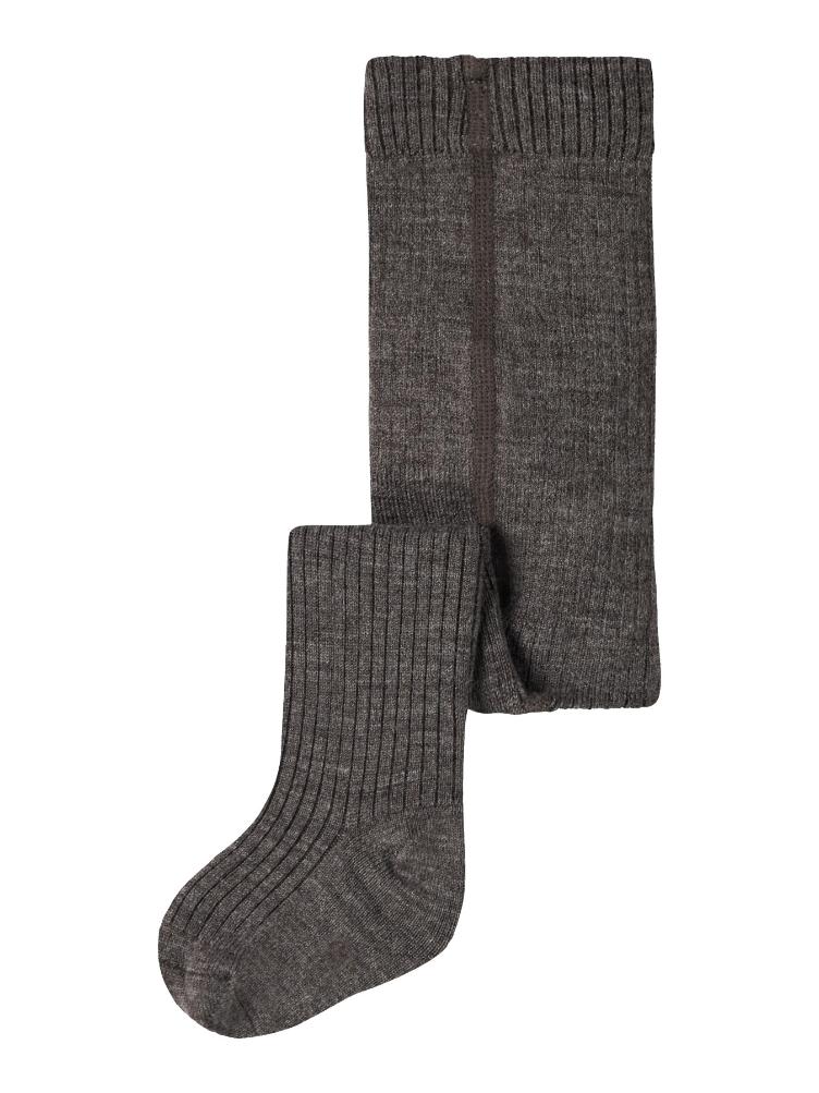 Lil’ Atelier BABY Strumpfhose aus Wolle – Sepia Tint Melange - 0