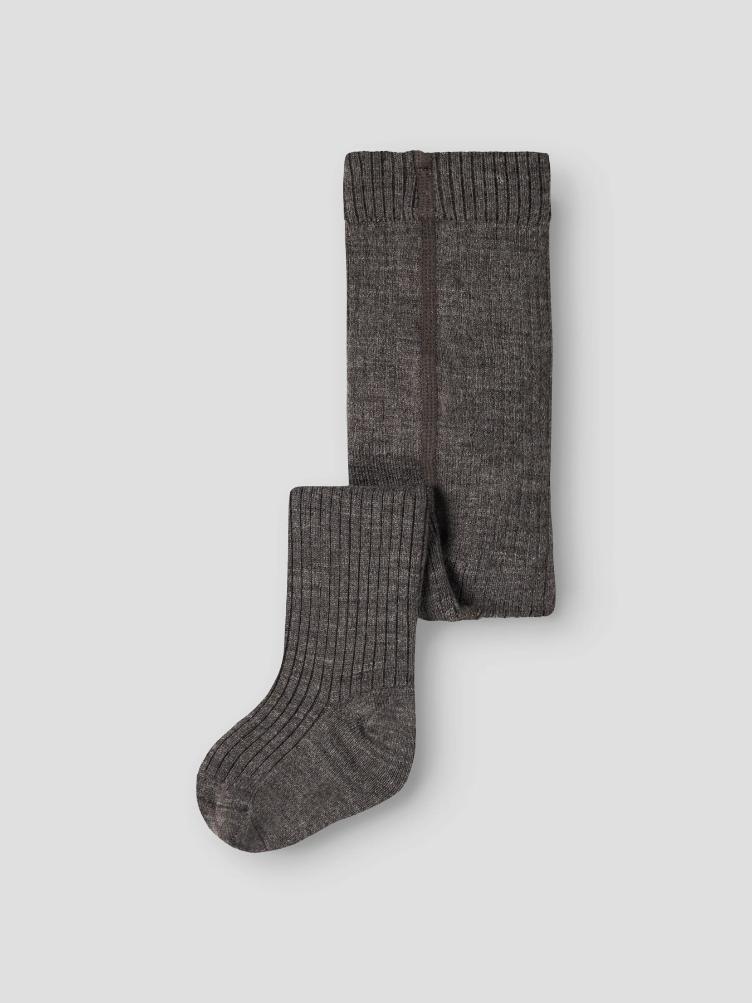 Lil’ Atelier BABY Strumpfhose aus Wolle – Sepia Tint Melange - 1