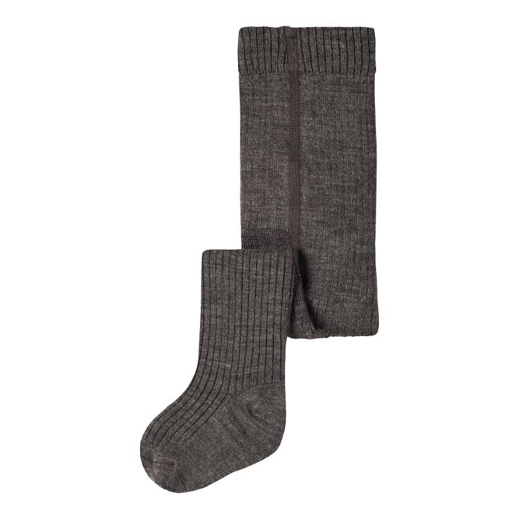 Lil’ Atelier BABY Strumpfhose aus Wolle – Sepia Tint Melange