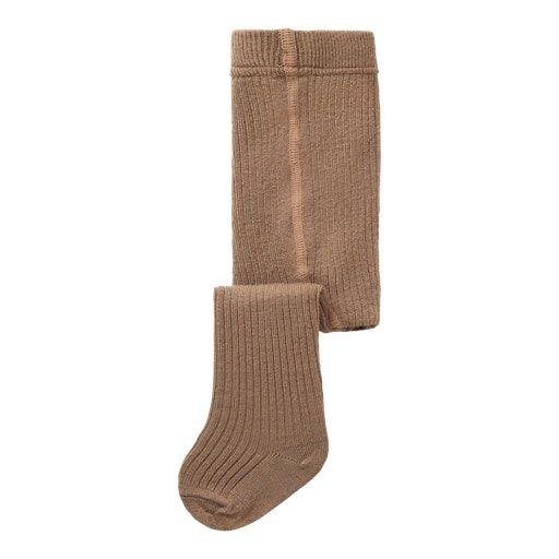 Lil’ Atelier BABY Strumpfhose aus Wolle – Sepia Tint Melange