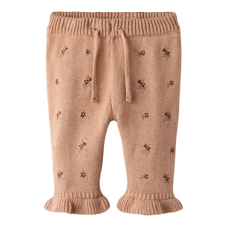 Lil’ Atelier – Strickhose aus Bio-Baumwolle mit Stickerei