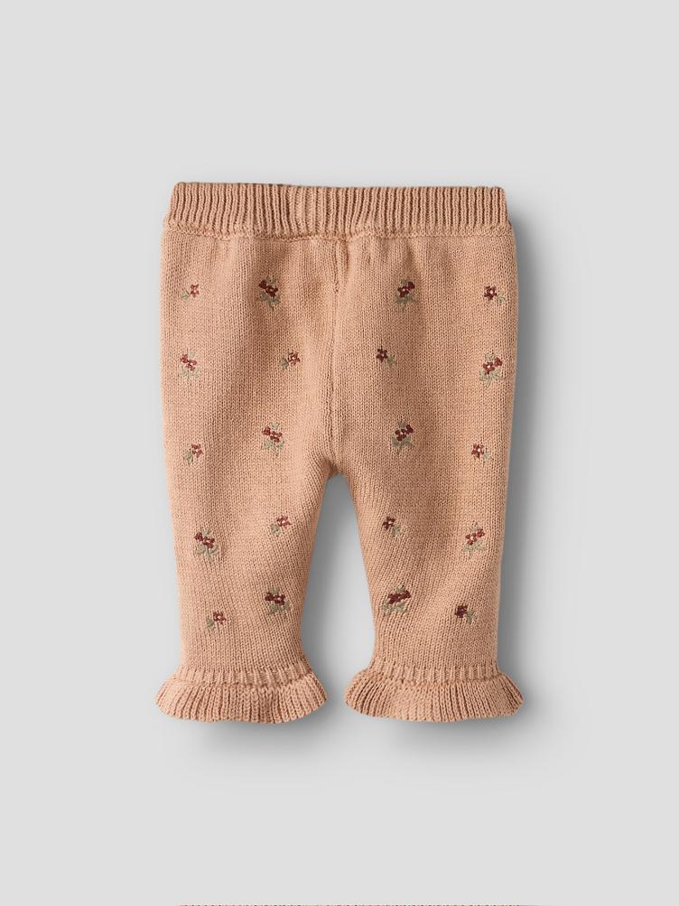 Lil’ Atelier – Strickhose aus Bio-Baumwolle mit Stickerei - 1