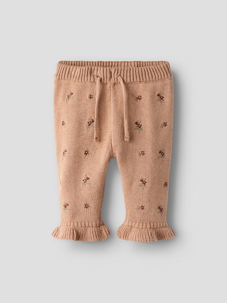 Lil’ Atelier – Strickhose aus Bio-Baumwolle mit Stickerei - 3