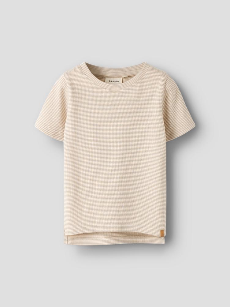 Lil’ Atelier Kinder T-Shirt Feng – Oxford Tan - 0