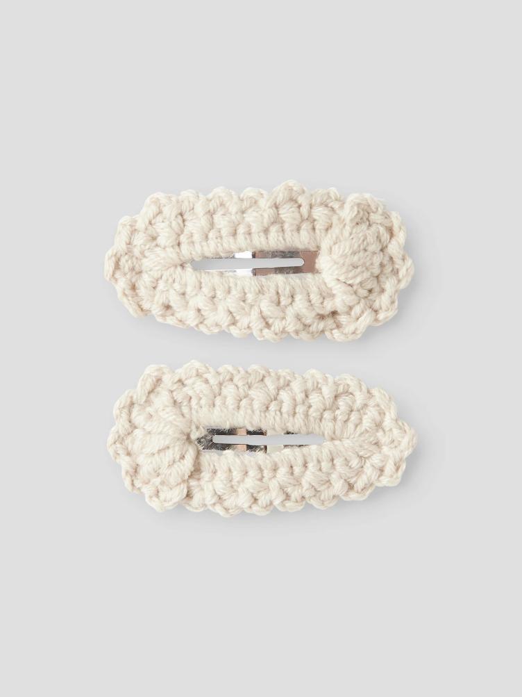 Lil’ Atelier Haarspangen 2er-Pack – White Turtledove - 1