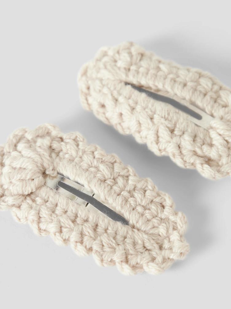 Lil’ Atelier Haarspangen 2er-Pack – White Turtledove - 2