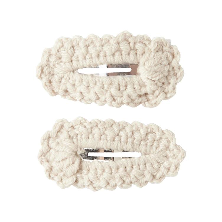 Lil’ Atelier Haarspangen 2er-Pack – White Turtledove