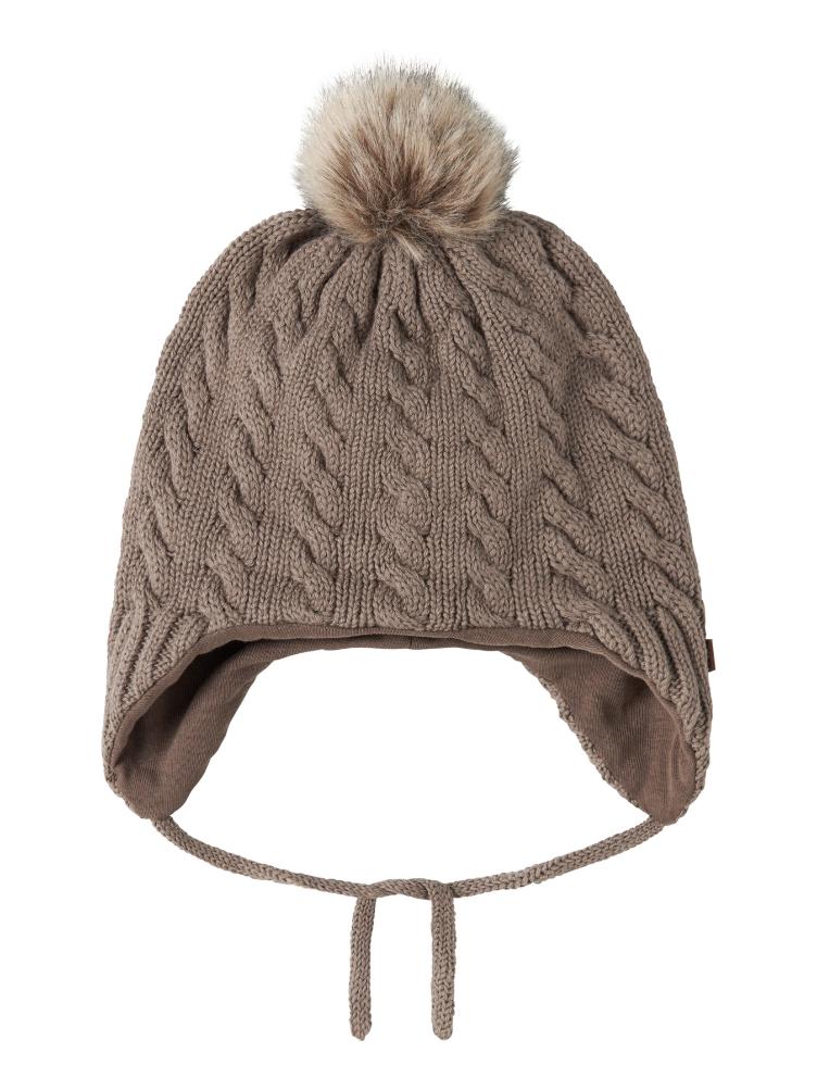 NAME IT BABY Strickmütze aus 100 % Bio-Baumwolle – Walnut - 1