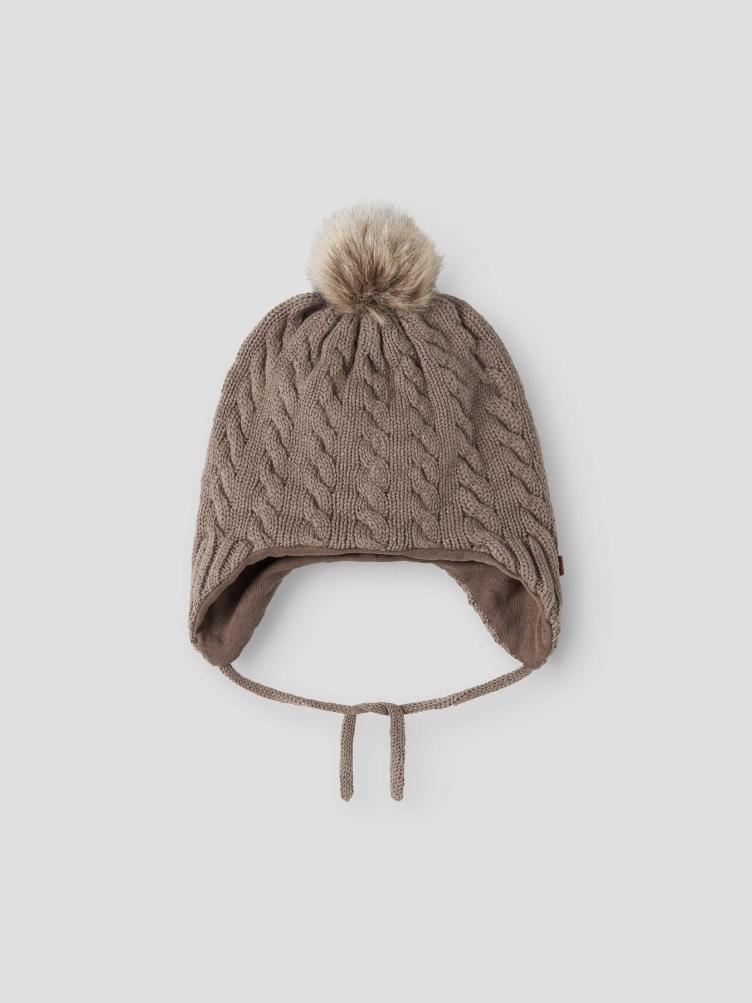 NAME IT BABY Strickmütze aus 100 % Bio-Baumwolle – Walnut - 2