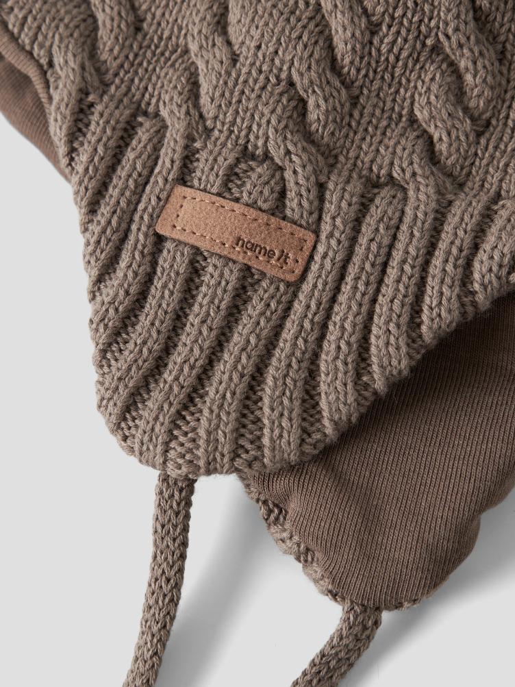 NAME IT BABY Strickmütze aus 100 % Bio-Baumwolle – Walnut - 3